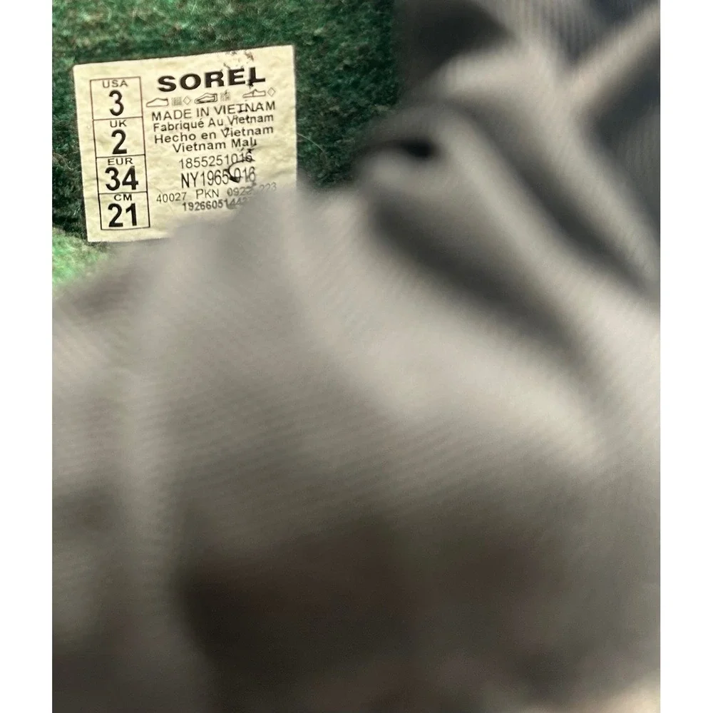 Sorel Yoot Pac Nylon Black Winter Snow Boots Kids Size 3‎ NY1965-016 Waterproof